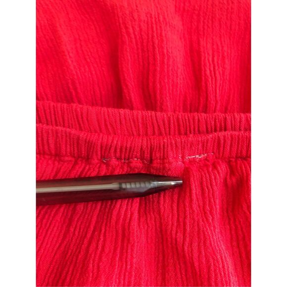 MAUDE DRESS RED ELASTIC WAIST Off Shoulder Size S - Picture 10 of 13